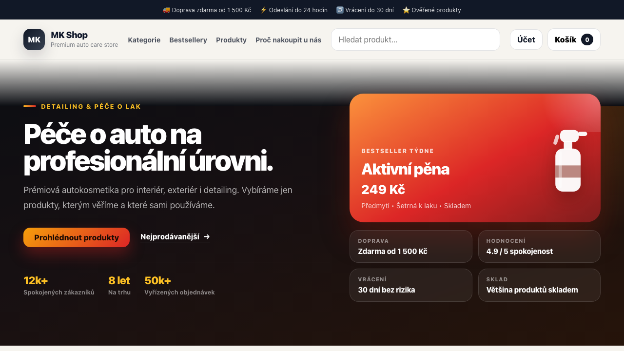 MK Shop — e-commerce